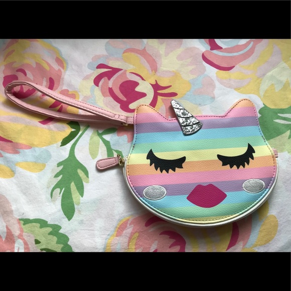 Betsey Johnson Handbags - Luv Betsey Johnson Unicorn Cat Rainbow Clutch